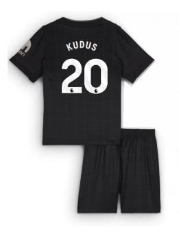 Tottenham Hotspur Mohammed Kudus #20 Replika Borta Kläder Barn 2025-26 Kortärmad (+ byxor)